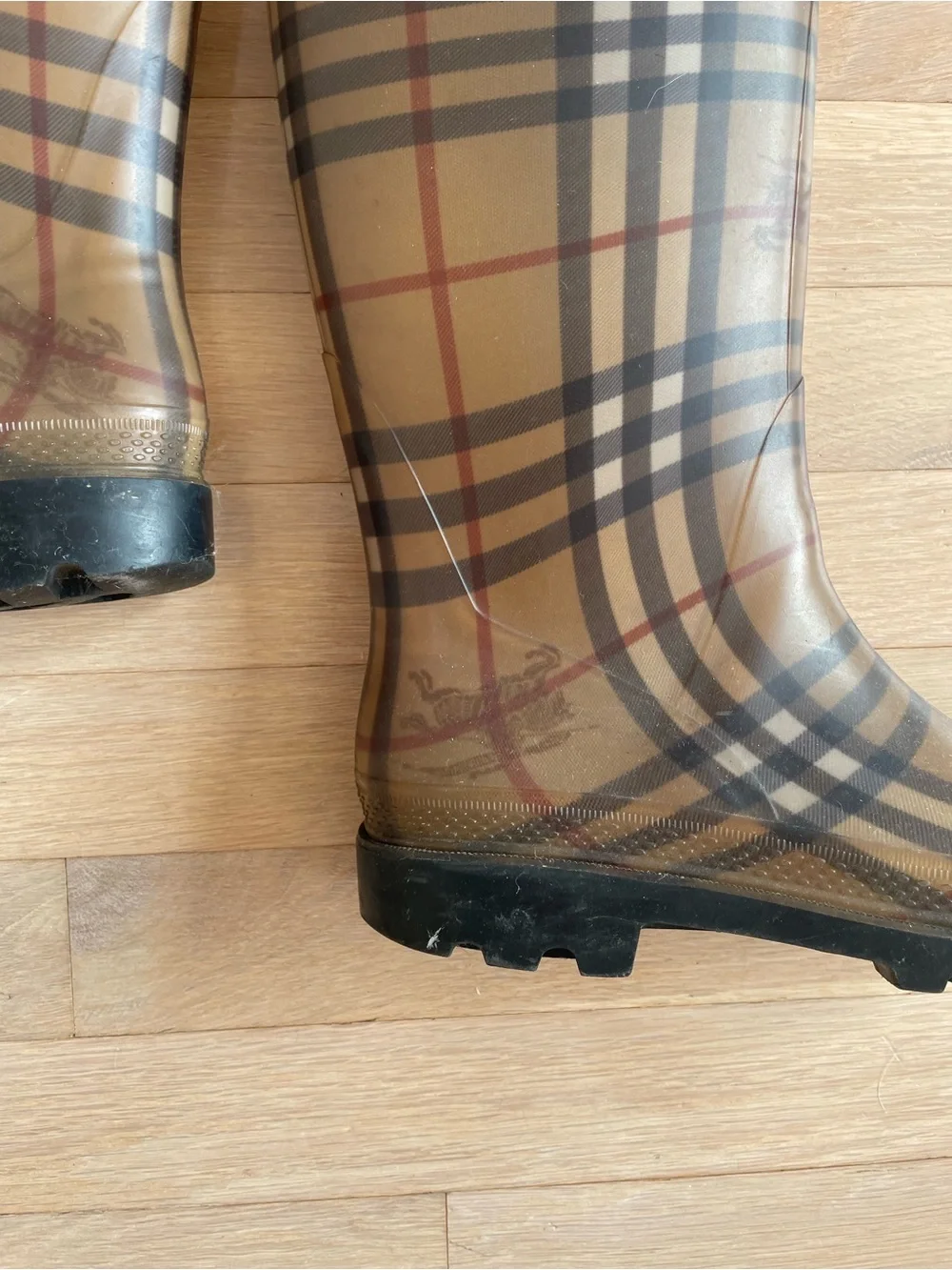 Burberry Classic Plaid Rain Boots